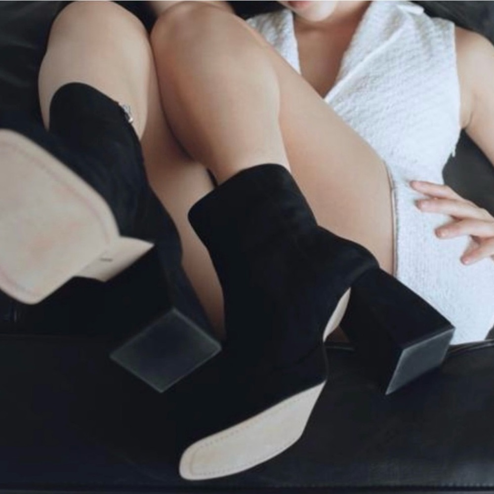 NEW Dolce Vita Ulysses Black Heeled Ankle Boots 8.5 - Picture 10 of 12